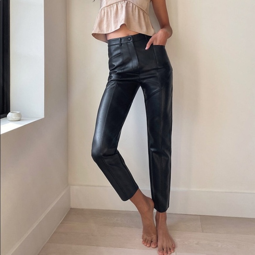 Aritzia Wilfred Rebel Pants - NEW - black vegan leather (sold out online)